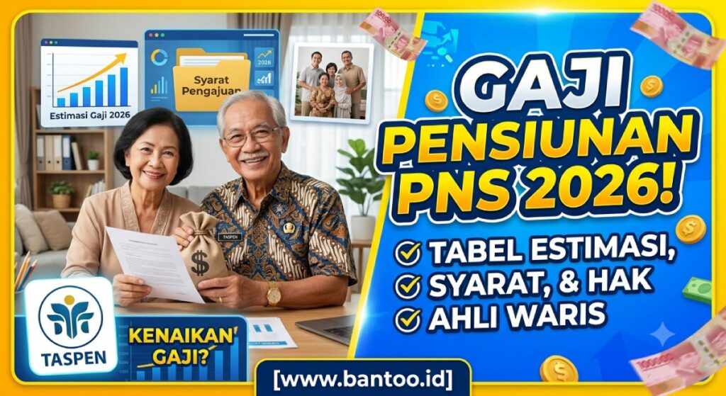 Gaji Pensiunan PNS 2026: Tabel Estimasi, Syarat, dan Hak Ahli Waris