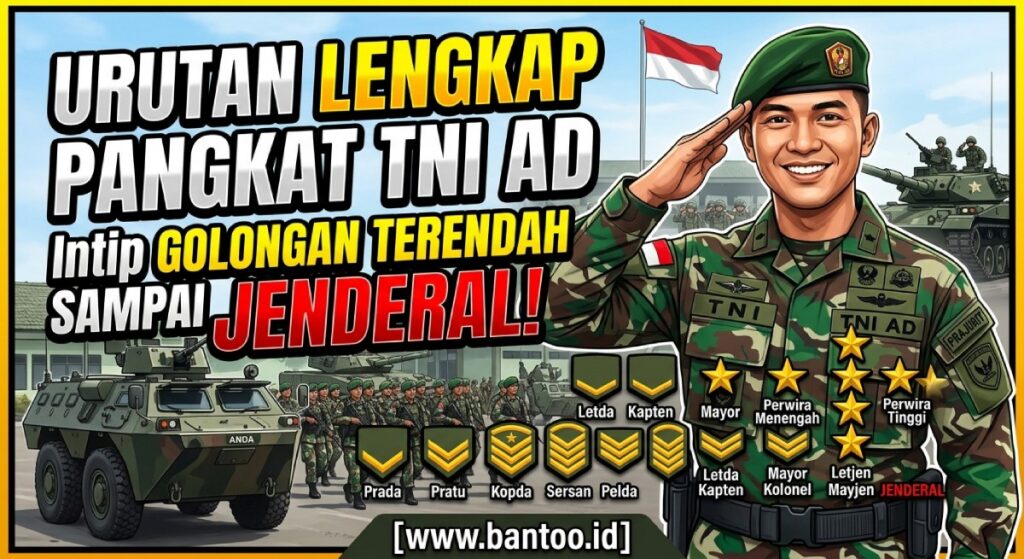 Urutan Lengkap Pangkat TNI AD: Intip Golongan Terendah Sampai Jenderal!